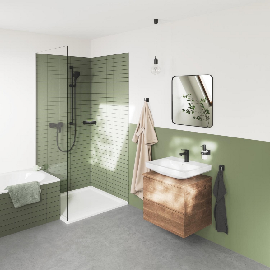 GROHE 411062430 - Étagère d'angle pour douche ESSENTIALS 250 × 250 mm noire