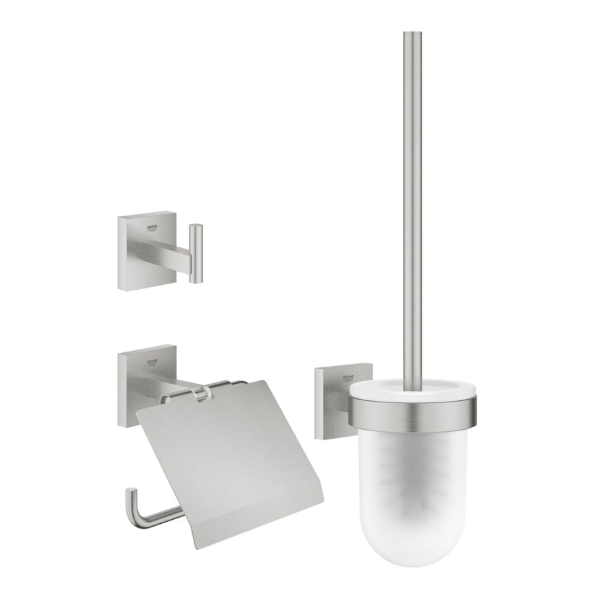 GROHE 41123DC0 - Ensemble d'accessoires START CUBE en inox