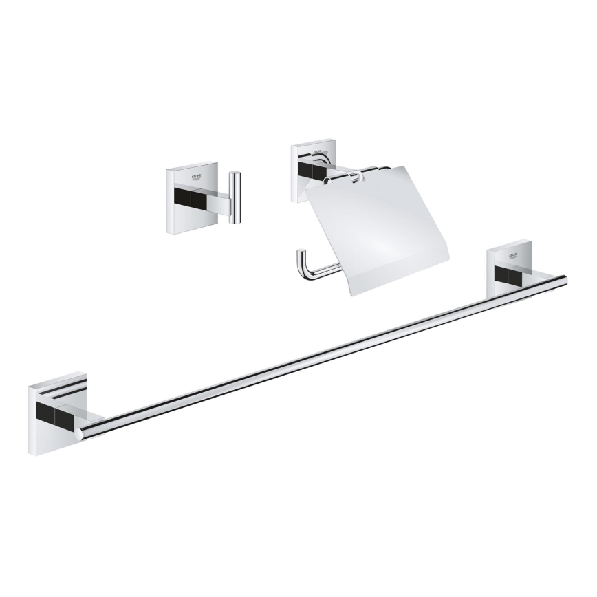 GROHE 41124000 - Ensemble d'accessoires START CUBE 558 mm chromé brillant