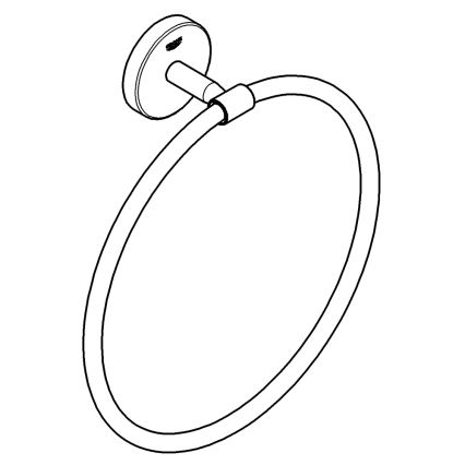GROHE 41167000 - Porte-serviette START COSMOPOLITAN, diamètre 200 mm, finition chrome brillant