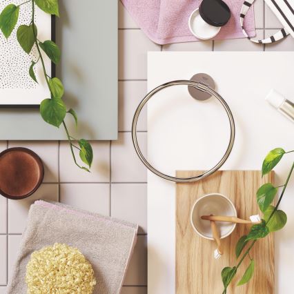 GROHE 41167000 - Porte-serviette START COSMOPOLITAN, diamètre 200 mm, finition chrome brillant