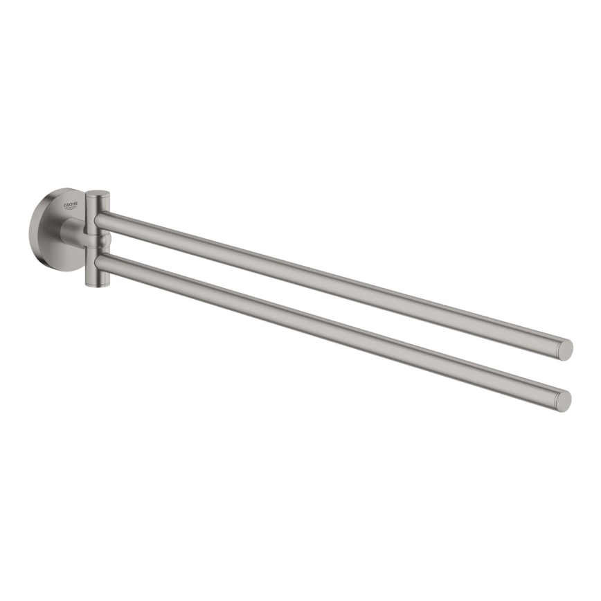 GROHE 41183DC0 - Porte-serviettes QUICKFIX START 439 mm en acier inoxydable