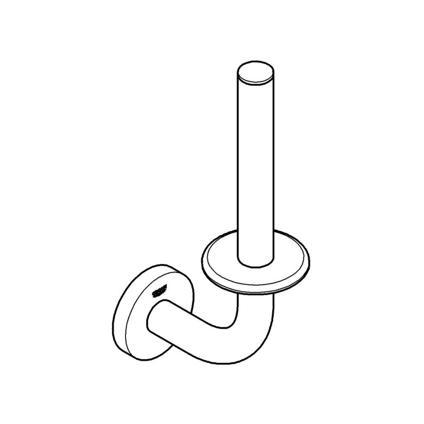 GROHE 41186000 - Porte-rouleau de réserve pour papier toilette START, chrome brillant