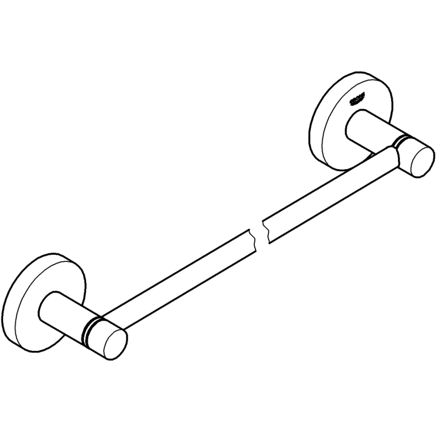 GROHE 41197DC0 - Porte-serviettes START 504 mm en acier inoxydable