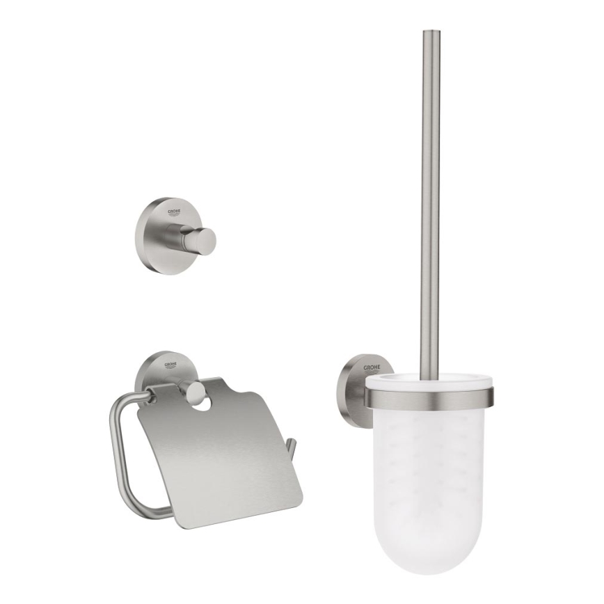 GROHE 41204DC0 - Kit d'accessoires pour WC 3 en 1 START en inox