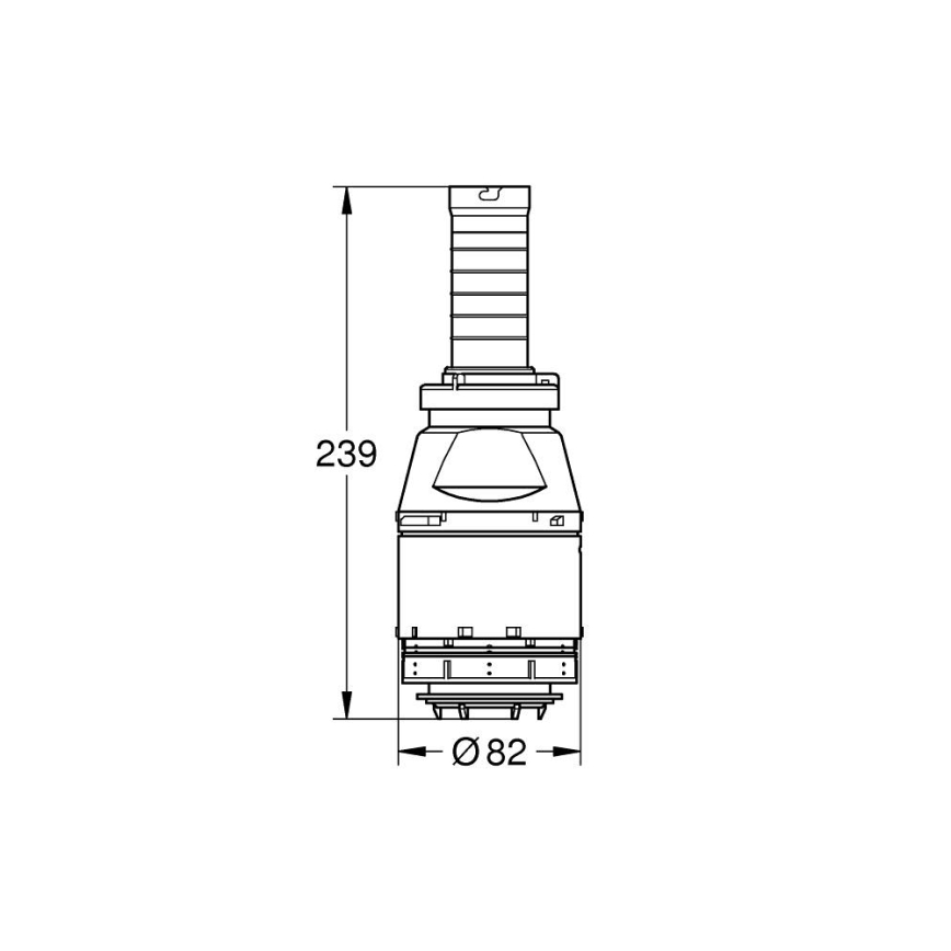 GROHE 42690000 - Mécanisme de chasse Servo sans siège de clapet et sans rallonge