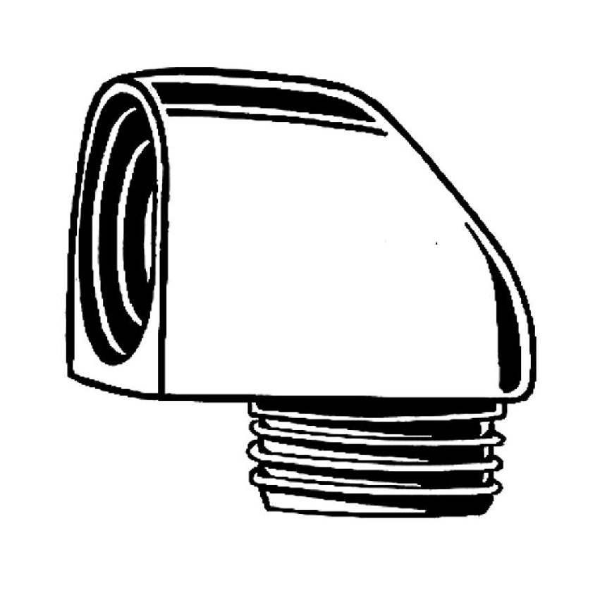 GROHE 45304000 - Coude de douche DN 15 × DN 15, chrome brillant