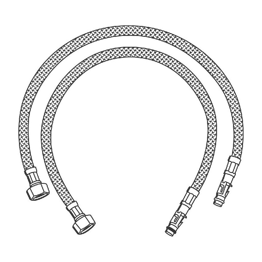 GROHE 45484000 - Flexible de raccordement 470 en laiton, chromé poli