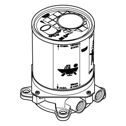 GROHE 45984001 - Ensemble d'encastrement DN 15 en laiton
