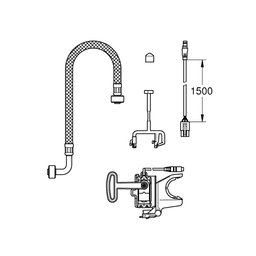 GROHE 46944001 - Kit d'installation SENSIA ARENA blanc