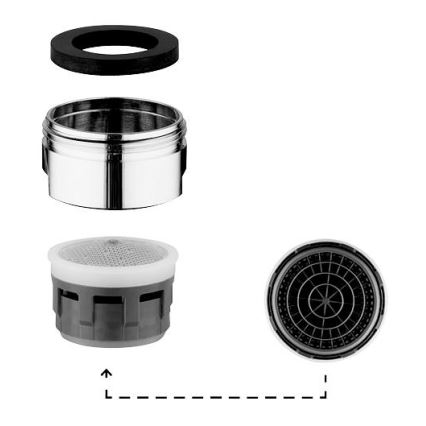 GROHE 48159000 - Mousseur M 24 × 1 chromé brillant