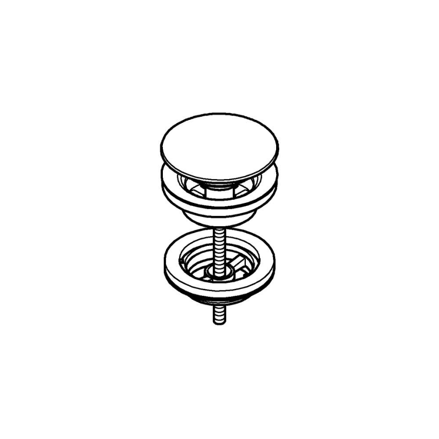 GROHE 65807000 - Garniture de vidage en chrome brillant