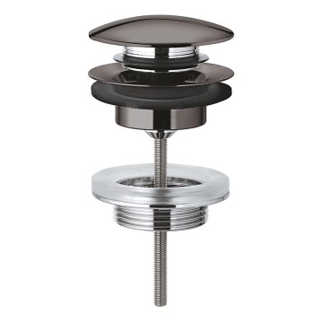 GROHE 65807A00 - Garniture de vidage avec bouchon pour lavabo à trop-plein, finition graphite