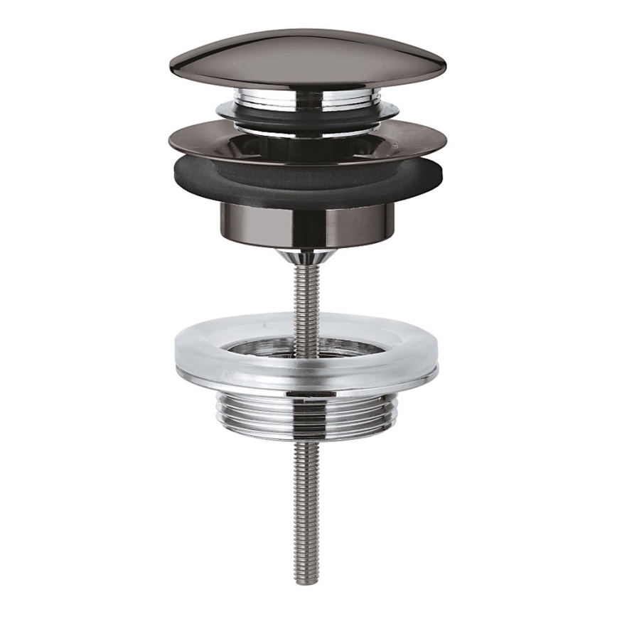GROHE 65807A00 - Garniture de vidage avec bouchon pour lavabo à trop-plein, finition graphite