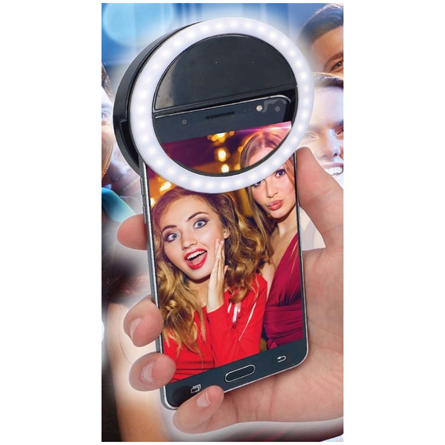 Grundig 10442 - Anneau lumineux LED pour selfie RIG 3V