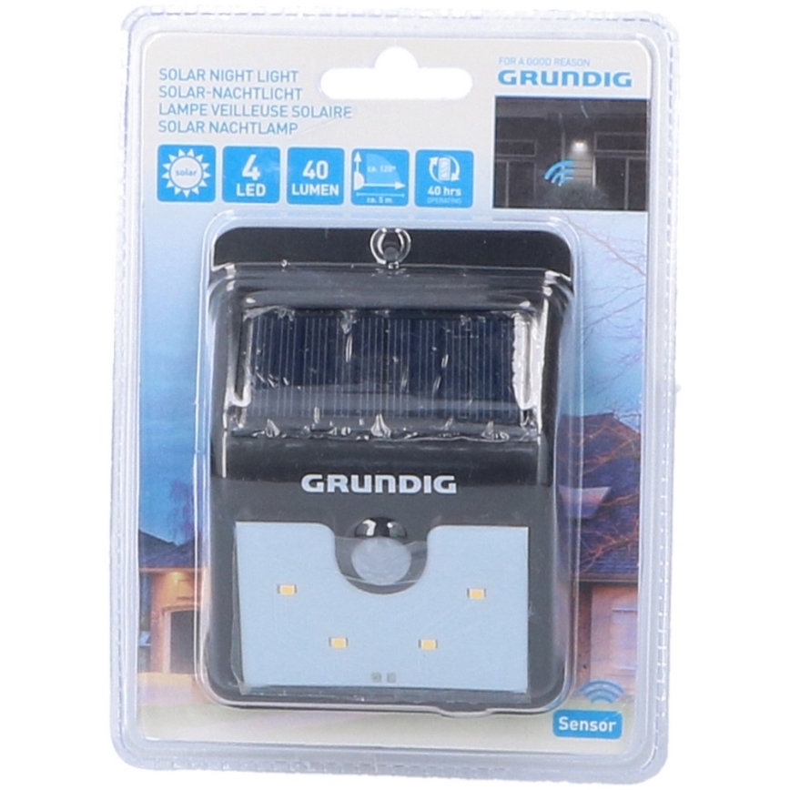 Grundig 111 - Applique murale LED solaire avec détecteur 4xLED IP44