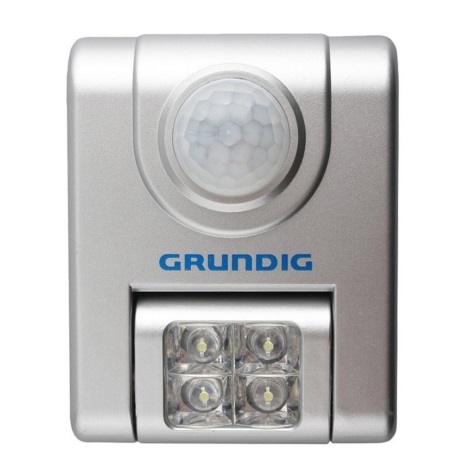 Grundig 117 - Applique murale LED avec détecteur 4xLED/3xAAA