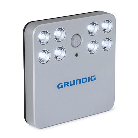 Grundig 129 - Applique murale LED avec détecteur 8xLED/6xAAA