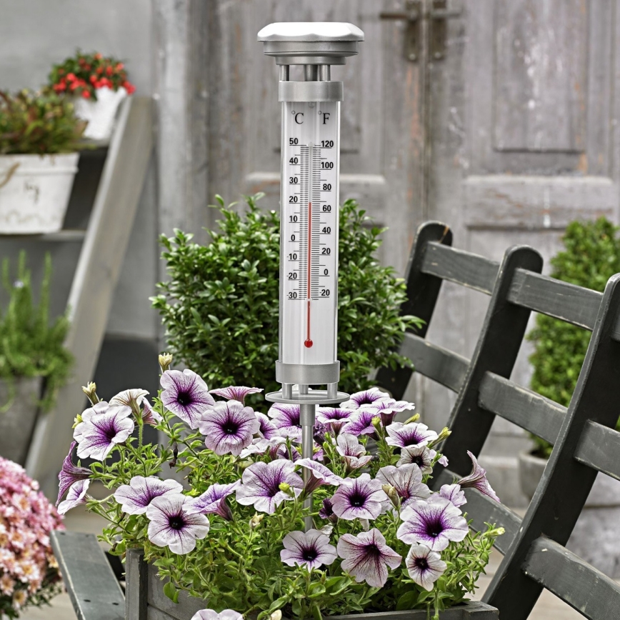 Grundig 89640 - Lampe solaire LED avec thermomètre LED/1,2V 600 mAh IP44