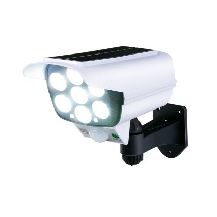 Grundig - Caméra de surveillance factice solaire à LED avec capteur, 1,2 V 800 mAh + télécommande