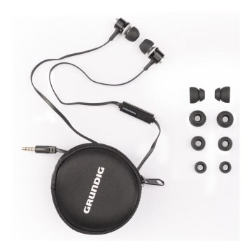 Grundig - Écouteurs avec microphone JACK 3,5 mm noir