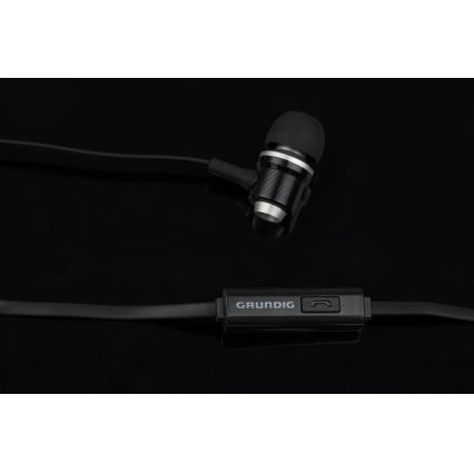 Grundig - Écouteurs avec microphone JACK 3,5 mm noir