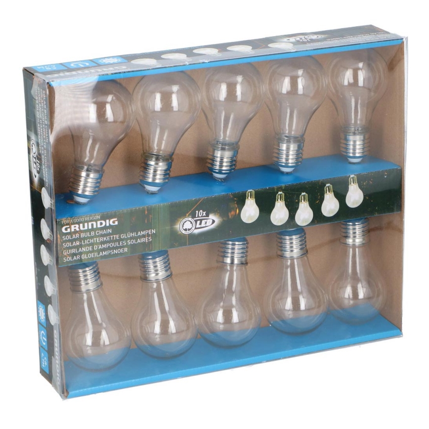Grundig - Guirlande d'ampoules solaires 10xLED/1xAA 600 mAh