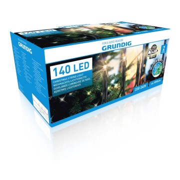 Grundig - Guirlande de Noël LED extérieur 140xLED 18,9m IP44 blanc chaud