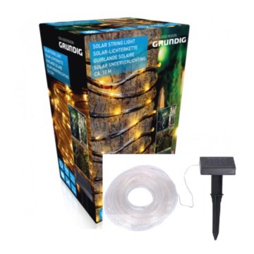 Grundig - Guirlande solaire 10m LED/1,2V 600mAh