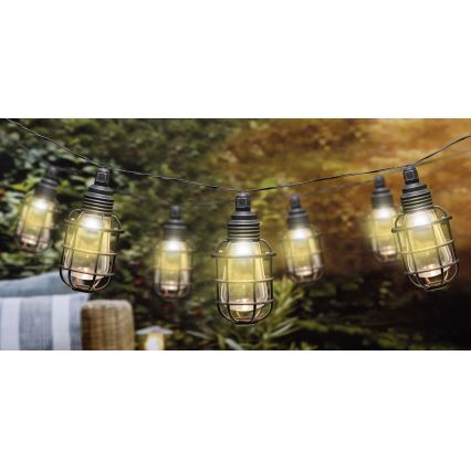 Grundig - Guirlande solaire 10xLED 3,8m IP44 blanc chaud