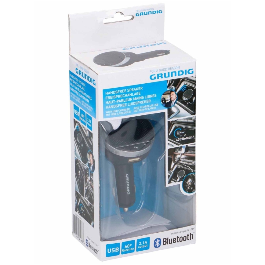 Grundig - Haut-parleur Bluetooth avec recharge USB à l'allumage de la voiture