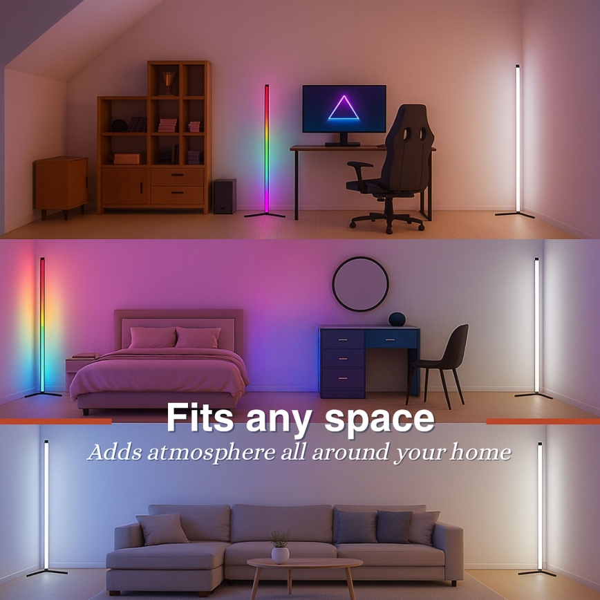 Grundig - Lampadaire LED RGBW dimmable LED/6W/230V + télécommande