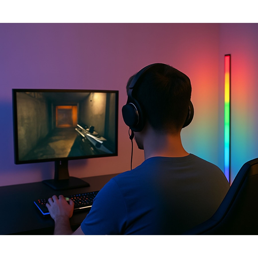 Grundig - Lampadaire LED RGBW dimmable LED/6W/230V + télécommande