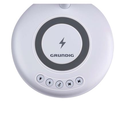 Grundig - Lampe de bureau LED 3 en 1 avec chargement sans fil et haut-parleur LED/15W/5V