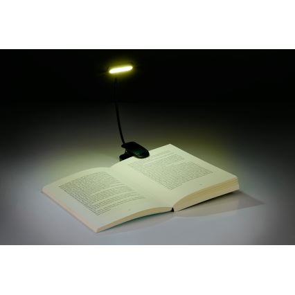 Grundig - Lampe de bureau rechargeable à LED à pince, 5 V, 400 mAh, noire