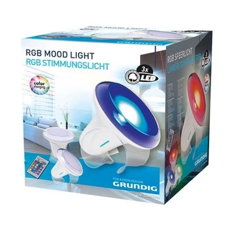 Grundig - Lampe de table LED RVB à intensité variable LED/3xAAA +