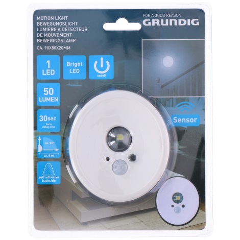 Grundig - Lampe d'orientation LED avec détecteur 1xLED/3xAAA