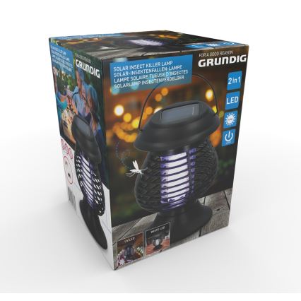 Grundig - Lampe solaire LED UV avec piège à insecte LED/1W/1,2V IPX4