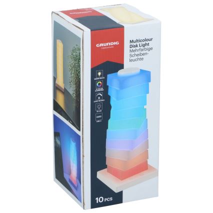 Grundig - LED RGB Lampe de bureau tactile LED/4,5W/5V
