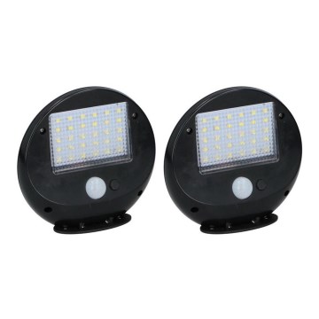 Grundig - LOT 2x Applique murale solaire avec détecteur de mouvement et de crépuscule LED/3,2V 600 mAh