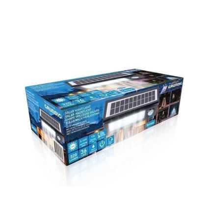 Grundig - Luminaire solaire LED avec détecteur LED/2W/5,5V IP44