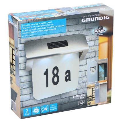 Grundig - Numéro de maison solaire LED 1,2V