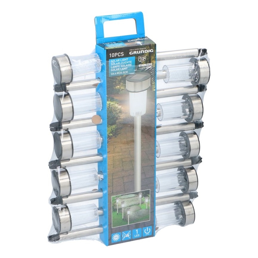 Grundig - PACK 10x Lampe solaire LED LED/1,2V
