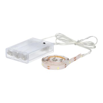 Grundig - Ruban 2m LED/3xAA blanc lumière du jour