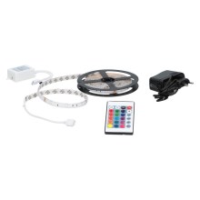 Grundig - Ruban LED RGB à intensité variable 3m LED/12W/230V + Télécommande
