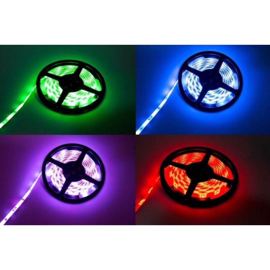 Grundig - Ruban LED RGB à intensité variable 5 m LED/24W/230V + télécommande IP44