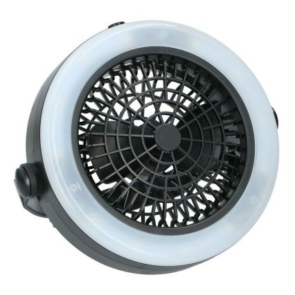 Grundig - Ventilateur portable avec éclairage LED/3xAA