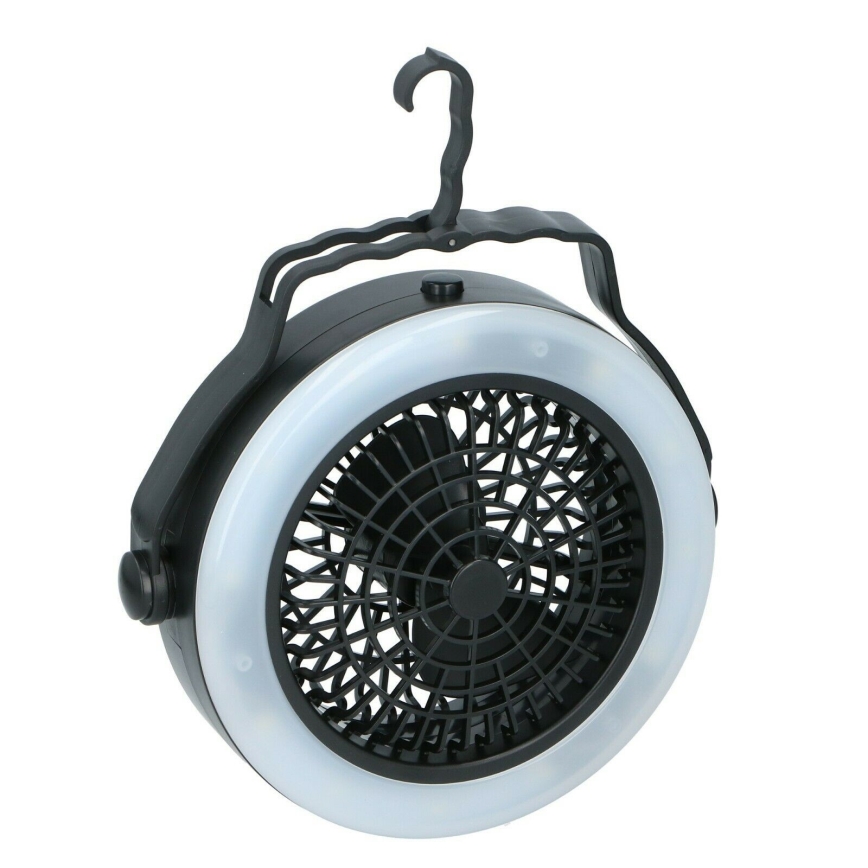 Grundig - Ventilateur portable avec éclairage LED/3xAA