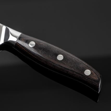 Gudaro - Couteau de chef en acier damassé SHIRO 8, 67 couches d'acier, longueur 20 cm