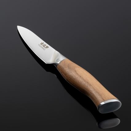 Gudaro - Couteau de cuisine damassé TAKUMI 3,5, 67 couches d'acier, lame 9,5 cm, manche en noyer